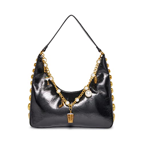 Betsey Johnson Pearl-Fect Shoulder Bag, Black #TOP14