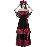 Contenido: un disfraz del Día de los muertos compuesto por un vestido y un velo con rosas