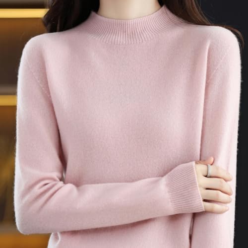 2026 New Cashmere Sweaters for Women, Curablity Women's Turtleneck Sweater Long Sleeves Knit Solid, Evy Turtleneck Sweater4