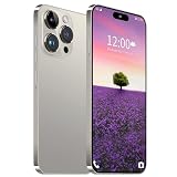 Fadnou I15 Pro MAX Unlocked Phone, The Phone Battery 6800mAh 6.82" HD Screen Cell Phone, Android 13.0 6+256GB with 128GB Memory Card Smartphone, Face ID/Fingerprint Lock/5G/GPS (Natural Titanium)