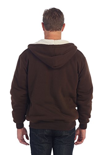 Image of Gioberti Men's Soft Heavyweight Sherpa Lined Fleece Hoodie Jacket