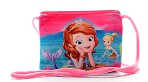 HC Toys LLP HC Toys Happy Club Toys Soft Canvas Material Rapunzel Princesses Mermaid Sling Bag/Casual Purse for Girl (Pink)