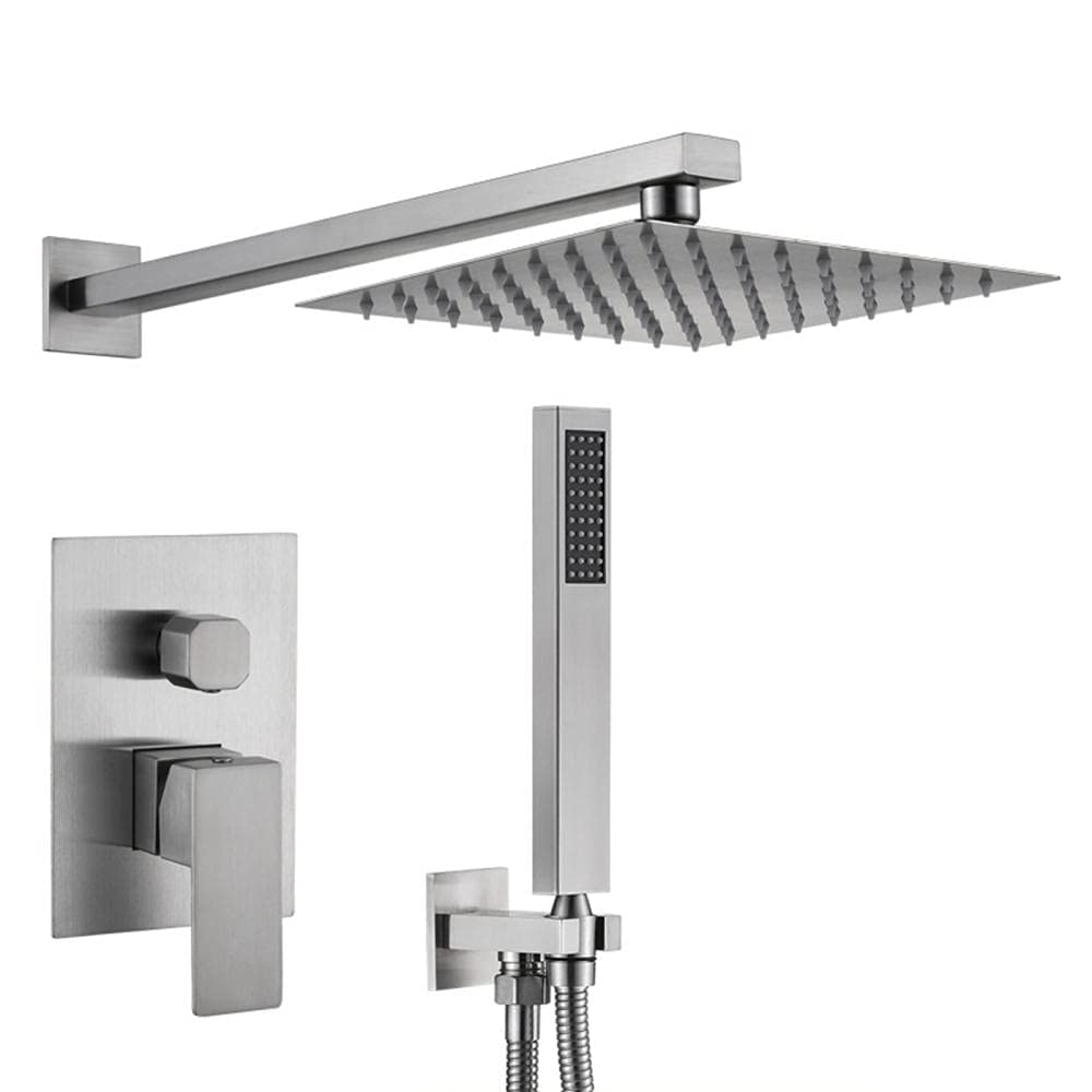 Mélangeur de pommeau de douche carré LUNEZY haute finition pour bain