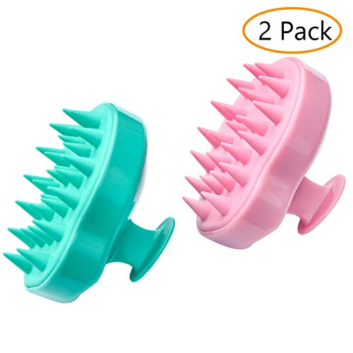 LABOTA 2Pcs Masajeador Cuero Cabelludo, Cepillo del Massager del Champú Para Hombres, Mujeres y Niños