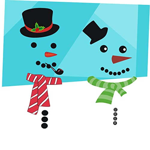 Pegatinas de Navidad para ventana reutilizables con cara sonriente pack 7