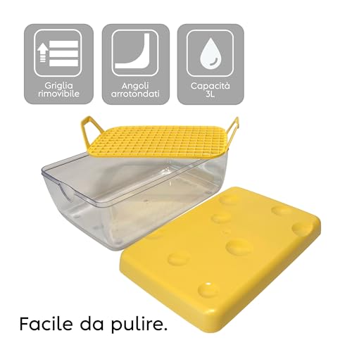 Snips Salva Formaggio | Contenitore Per Formaggi | Porta Formaggi da Frigorifero | 3 LT | 26x 17 x 10,5 | Made in Italy | 0% Bpa - 4