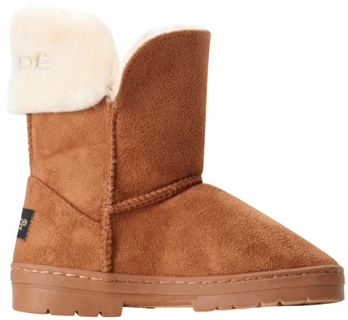 Bebe Girls' Winter Boots - Faux-Fur Shearling Boots (Toddler/Little Kid/Big Kid), Cognac, Size 1 #TOP3
