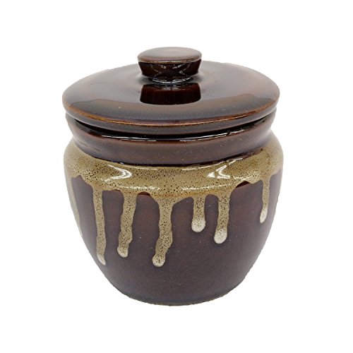 美濃焼 和風カフェシリーズ 梅干壺(大)フタ付