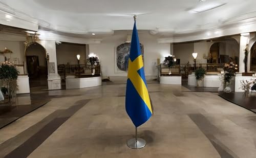 Drapeau Suède avec mât et pied de bureau CN2-SE - 5