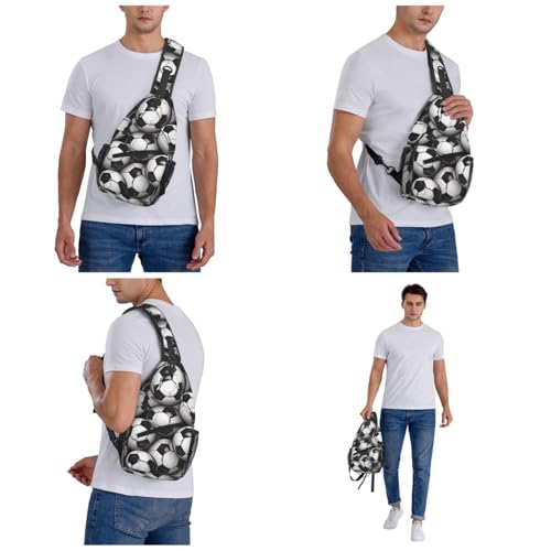 Bolso cruzado estilo balón de fútbol para hombres y mujeres miniatura 7