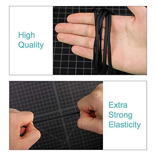 Banda elástica de oreja fuerte, banda elástica plana tejida, hilo para coser, banda de oreja para manualidades - 7 metros (8 yardas) miniatura 4