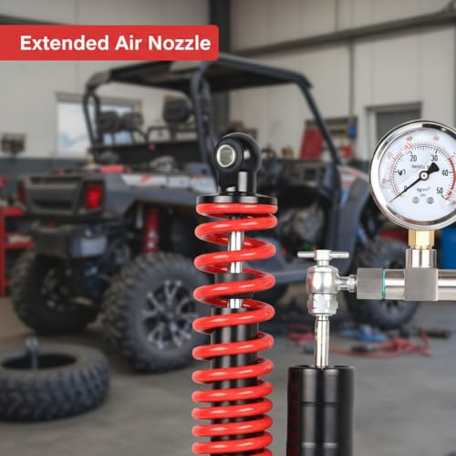 Image of 700PSI Nitrogen Shock Fill Kit High Accuracy No Loss Nitrogen Filling Tool with Extension for Schrader Valve Shock Fits All Shocks with Schrader Filling Valve