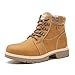Winter Snow Hiking Boot for Women - Casual Brown Combat Non-slip Work Ankle Boot Clearance Backpacking Boots Leather Waterproof Hiking Shoes Wedge Platform Heel Booties LMW18-CAMEL-8