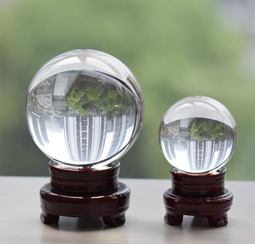 Bola de cristal de cristalografía pura de 18cm con base decorativa de lujo 3