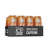 Sparkling Ice +Caffeine Orange Passion Fruit Sparkling Water, with Antioxidants and Vitamins, Zero Sugar, 16 fl oz Cans (Pack of 12)