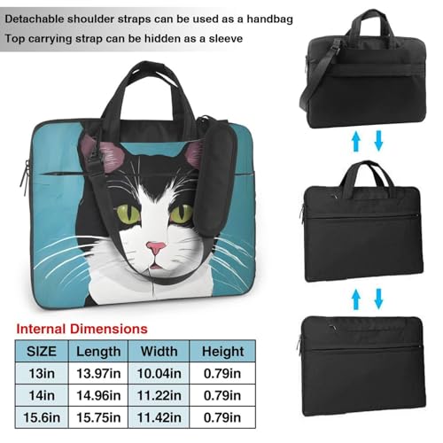 Bolso Delgado para Laptop con Correa Negro miniatura 4