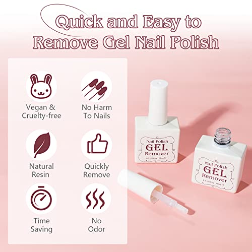 Nail Polish Remover,Gel Nail Polish Remover In 3-5 Minute,Professional Non-Irritating Nail Polish Remover,No Need For Foil, Soaking Or Wrapping (15 Ml) #TOP4