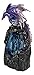 Ebros Gift Purple Azurite Quartz Dragon Climbing On Faux Geode Crystal Gemstone Quarry Mountain Cave Backflow Incense Burner Figurine Faux Stone