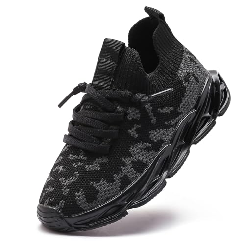 Image of DADAWEN Boys Girls Sneakers Kids Lightweight Breathable Tennis Shoes Strap Running Athletic Shoes for Toddler /Little Kid /Big Kid