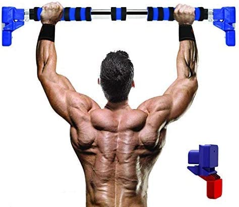 ULTIMAX Pull-up bar Chin Up Bar for Doorway No Screws,Upper Body Workout Bar with Safety Locking Catch,Heavy Duty Home Fitness Door Exercise Bar,Ajustable Width