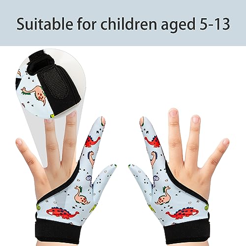 Image of Yxmeiguo 4pcs Thumb Sucking Guard Gloves Kids Anti Thumb Sucking Glove Chewy Compression Thumb Sucking Stop Nail Biting Finger Biting Glove for Kids Thumb Guard for Ages 5-12