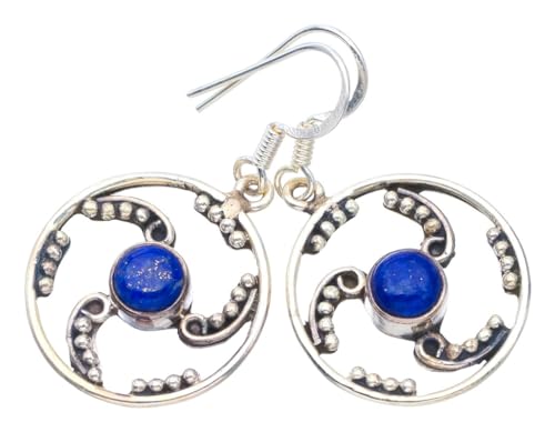 Boucles d'oreilles lapis-lazuli StarGems en argent 925, le cadeau artisanal idéal