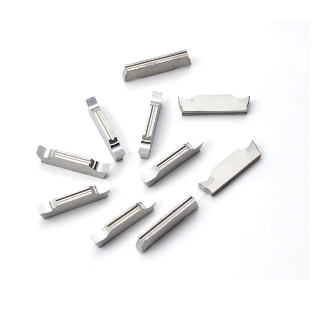 MGGN300 3mm Width Double End Carbide Inserts for Grooving and Parting Off Non-Ferrous Metals, 10Pcs