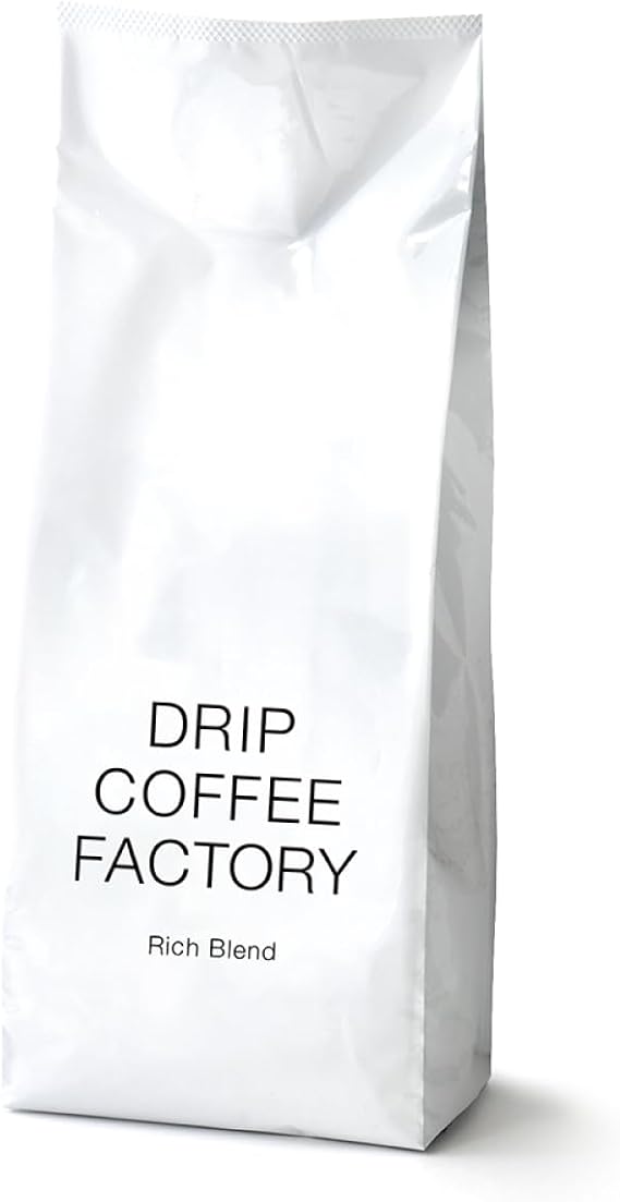ドリップコーヒーファクトリー リッチ ブレンド コーヒー 豆 のまま (500g(500g×1袋), リッチブレンド)