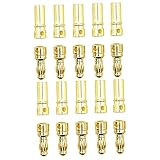 EXCEART 20組バナナコネクター メッキプラグ 用バッテリーモーター接続用