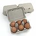 Split Pulp Egg Cartons, Blank Flattop Style Carton, 6-Egg or 12-Egg, 100% Recyclable, Set of 12