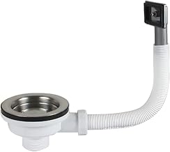 Talea Évier de cuisine 114 mm bol type bonde crépine d'évacuation avec trop-plein xk267GE