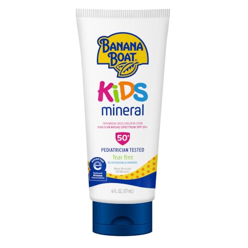 Banana Boat Kids Mineral Sunscreen Lotion, SPF 50, 6 fl oz (Pack of 1)
