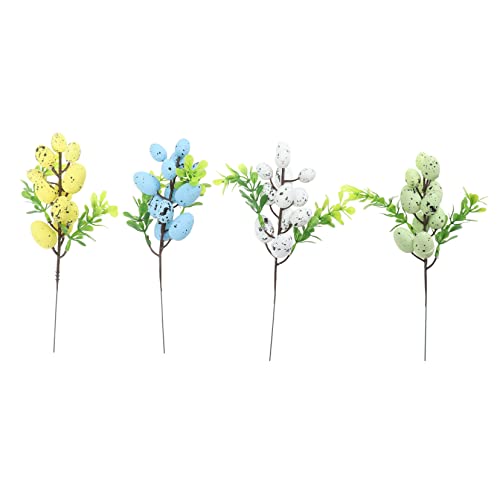 4pcs Easter Branches Leaves Decorative Party Props miniatura 1
