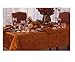 Town & Country Bronze Rectangle Tablecloth, Autumn Scroll Damask for Kitchen and Dining Table, Stunning Solid Color for the Fall Season and Thanksgiving Holiday
