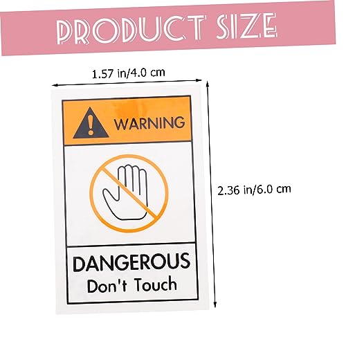 ifundom 2 Peças De Abas Adesivas Para O Sinal De Aviso Da Máquina Decalque Adesivo De Cuidado Perigo