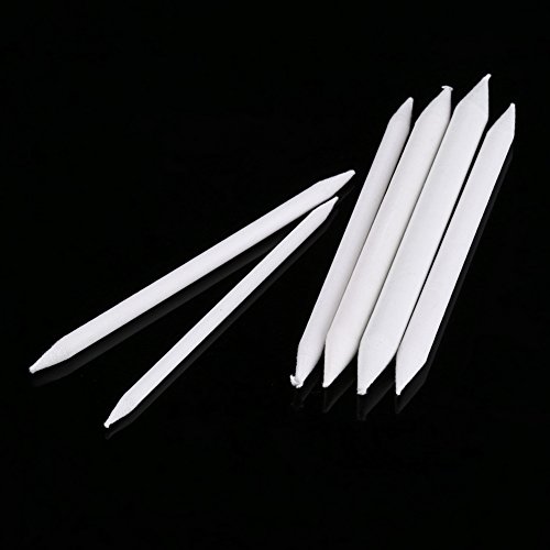 Tortillion Estompe White Paper 6Pcs Double Head Sketch Paper White Pen Pastel Charcoal Paper Sketch Drawing Art Painting #TOP5