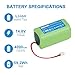 BURGARDEN 14.8V 4000mAh Li-ion RVBAT850 Battery Compatible with Shark Ion Robot R75, RV761, RV850C, RV1000S, RV1100VL, RV101AE, UR1000SR, RV700_N, RV720_N