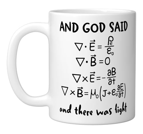 Taza de cerámica física con ecuaciones de Maxwell miniatura 1
