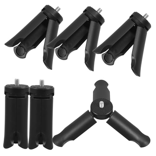 POPETPOP Mini Trípode Portátil Vlog Montura De Adaptador De Trípode Adaptador De Montaje Cámara Montar Placa De Trípode Soportes Extensible Plegable De Oficina Abs Black