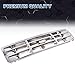 PIT66 Front Bumper Grille Grill, Compatible with 1992-1996 Ford F150/1992-1997 F250 Silver F4TZ8200A, FO1200173, F2TZ13064D, FO2512130, F2TZ13064C, FO2513131