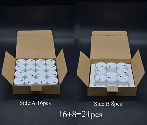 Junpei Pack Of 24 Flameless Tea Light Candles Realistic Flickering:battery Long Lasting Warm White Light Lamp Operated Powered For Seasonal & Festival Celebrations #TOP4