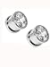 Simulated Diamond Screw On Silver Tone Ear Plug (8 mm, 0 Gauge) - 2 Piece