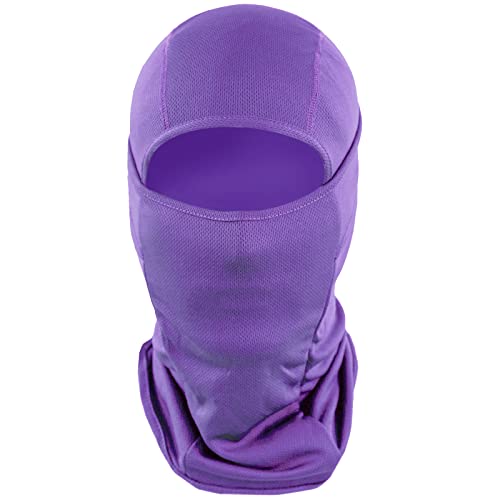 Sheverch Ski Mask For Men Women Balaclava Face Mask Breathable Uv Protection Football Running Riding Motorcycle Cycling Purple #TOP4