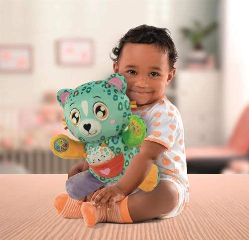 Miniatura 4 de Clementoni - Cleo y Leo Leopardos Interactivos, Peluche Interactivo para Bebés, Educativo, Multisensorial y Musical, A Partir de 6 Meses, Fabricado en Italia, 55555