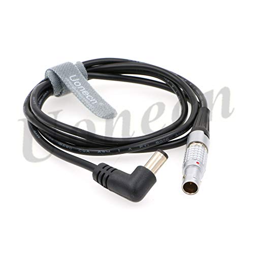 Cable de alimentación de 2 pines macho a macho en ángulo recto Uonecn para transmisor Tilta FS7