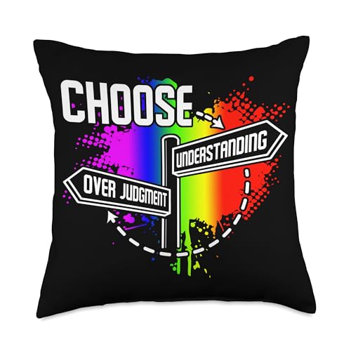 Choose Understanding Over Judgment Autism Awareness Autistic Throw Pillow
