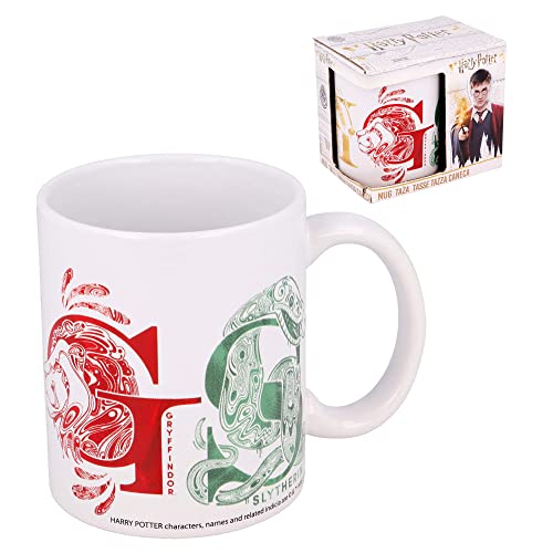 CARTOON Taza cerámica Harry Potter Hogwarts modelo mug 325ml taza de desayuno en paquete