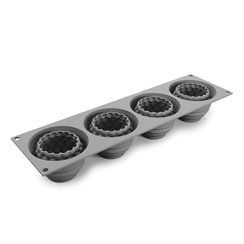 Dinara Kasko Mini Pearls Silicone Mold For Baking. Geometric 3D Silicone Mold For Cake Or Mousse, 4Pcs. By World Famous Pastry Chef #TOP1