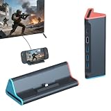 Docking station compatibile con Nintendo Switch 2, dock per TV con uscita HDMI 4K a 60Hz, USB 3.0 e ingresso di ricarica USB-C da 60W