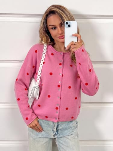 Image of Saodimallsu Womens Striped Cardigan Long Sleeve Button Down Knit Tops
